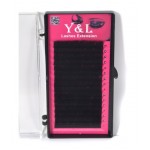 Gene false fir cu fir Y&L Lashes, tip banda D/0.20 de 12mm + 4 Paduri din Gel